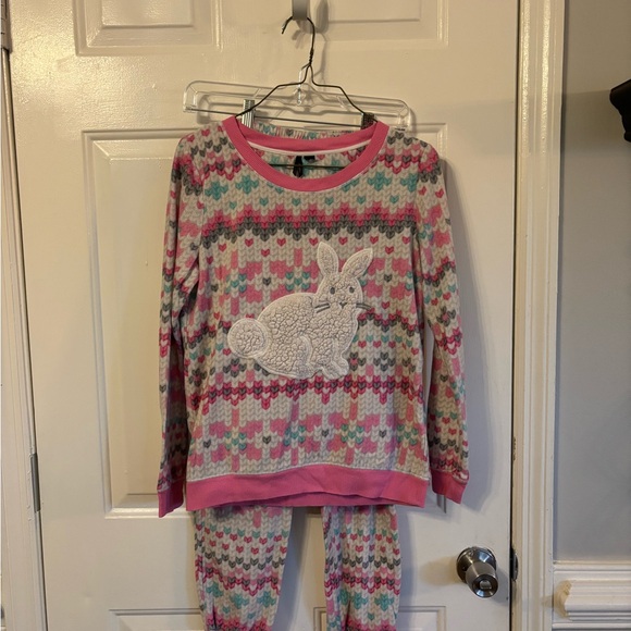 Kensie Girl Other - Kensie Girl Kids Pajama Set with Bunny Design - Pink and Multicolor